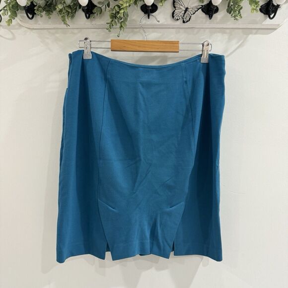 Cabi #3220 Sigourney Ponte Knit Pencil Skirt in Pacific Blue Women's 8 - Picture 2 of 4